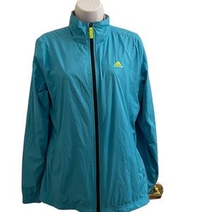 Adidas windbreaker blue jacket